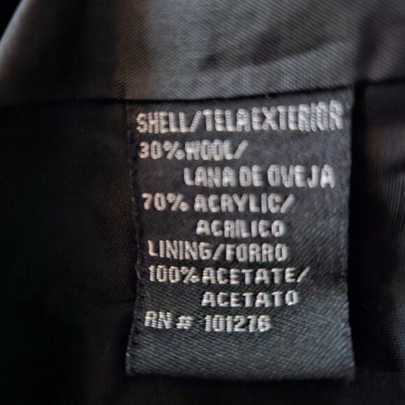 ECI New York Womens Blazer 14 Black White Herringbone Tweed Jacket Chic Workwear - Picture 15 of 15